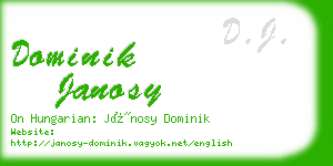 dominik janosy business card